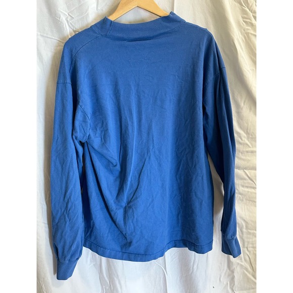 Cotton Deluxe Men’s XL Blue Long Sleeve Turtle Neck - Picture 1 of 4